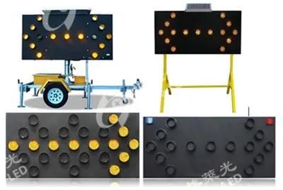 Truck Mounted Folding Yellow Flashing Traffic Arrow Sign Board Arrow LED Warning Signs Trailer