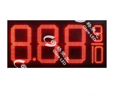 Hot Sale LED Gas Station Pylon Sign 24inch 7 Segment Electronic Billboard Board Regular 8.889/10 LED Gas Price Sign