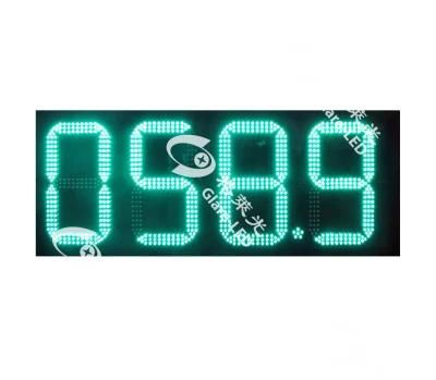 20 Inch Green Color 888.8 Display 7 Segment Digit Number Red Gas LED Oil Price Sign