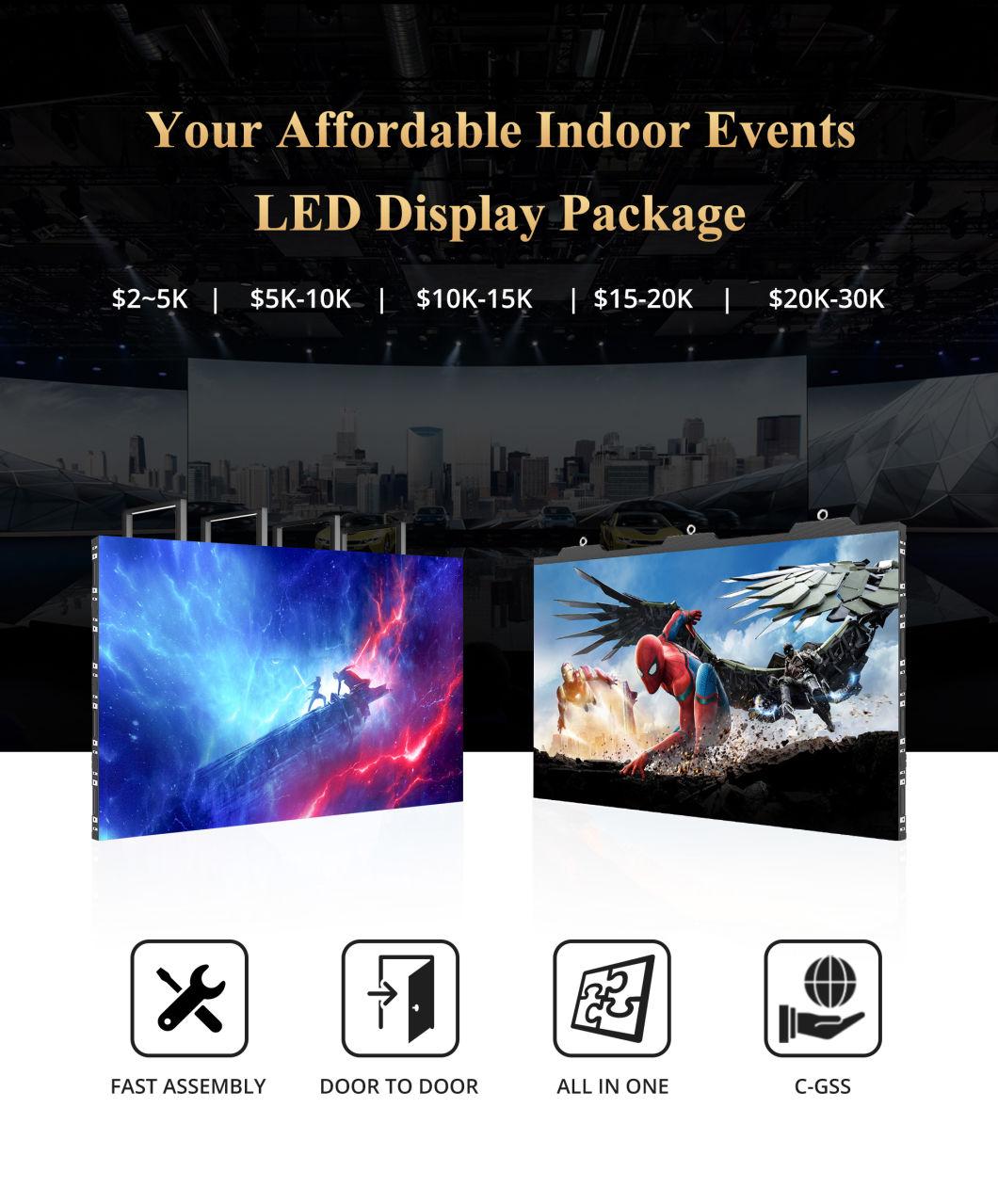 Fws-Indoor P2.604 Image & Text Fws Cardboard, Wooden Carton, Flight Case Foldable LED Display