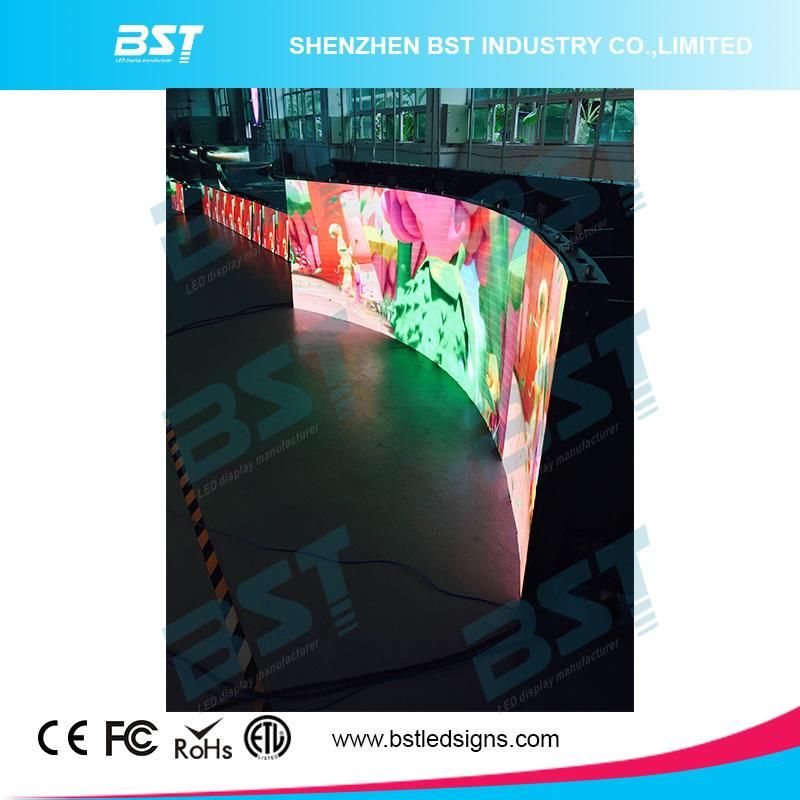 P2.98mm Curved HD Indoor Full Color LED Display for Shopping Center--8