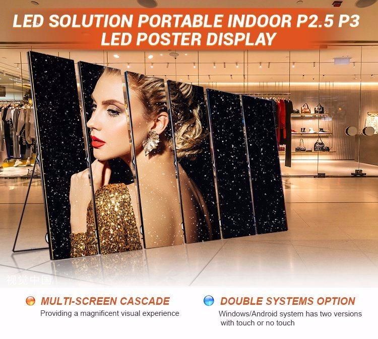 P2/P2.5/P3 Indoor LED Display Portable Advertisement Screen