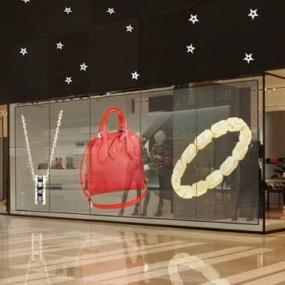 Shopping Mall Advertisisement Outdoor Glass Window Wall Transparent LED Display