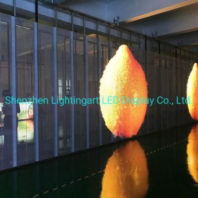 P3.96 LED Indoor Window Glass Transparent LED Advertising Screen Display
