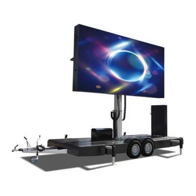 Mobile 12 Square Meter Outdoor LED Advertising Screen Trailer