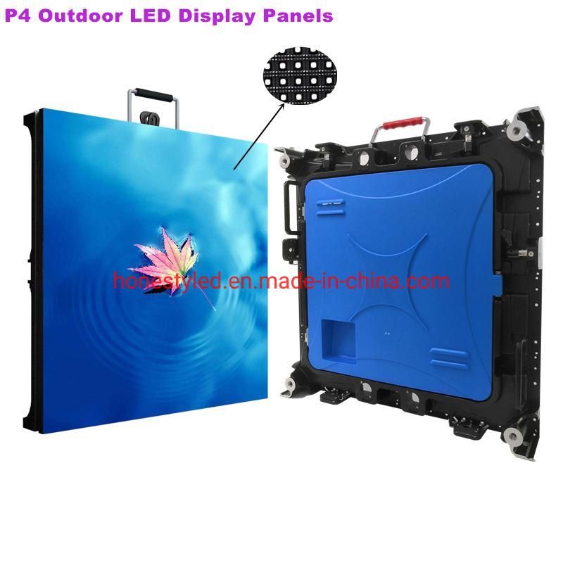 Fast Delivery High Brightness 512X512mm LED Panel Cabinet P4 Outdoor Full Color LED Display Panel with 5 Years Warranty