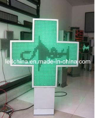 Outdoor Rainproof Double Faced LED Pharmacy Cross Factory