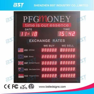 1&quot; Red Digit Indoor LED Exchange Rate Display