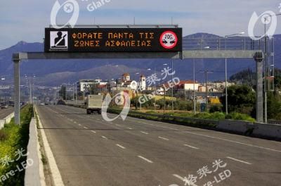 P33.33 Highway Outdoor Variable Message Sign Traffic LED Display Panel on Cantilever