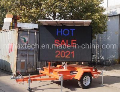 Pure Solar Powered Full Color Message/Video Sign Trailer Unit