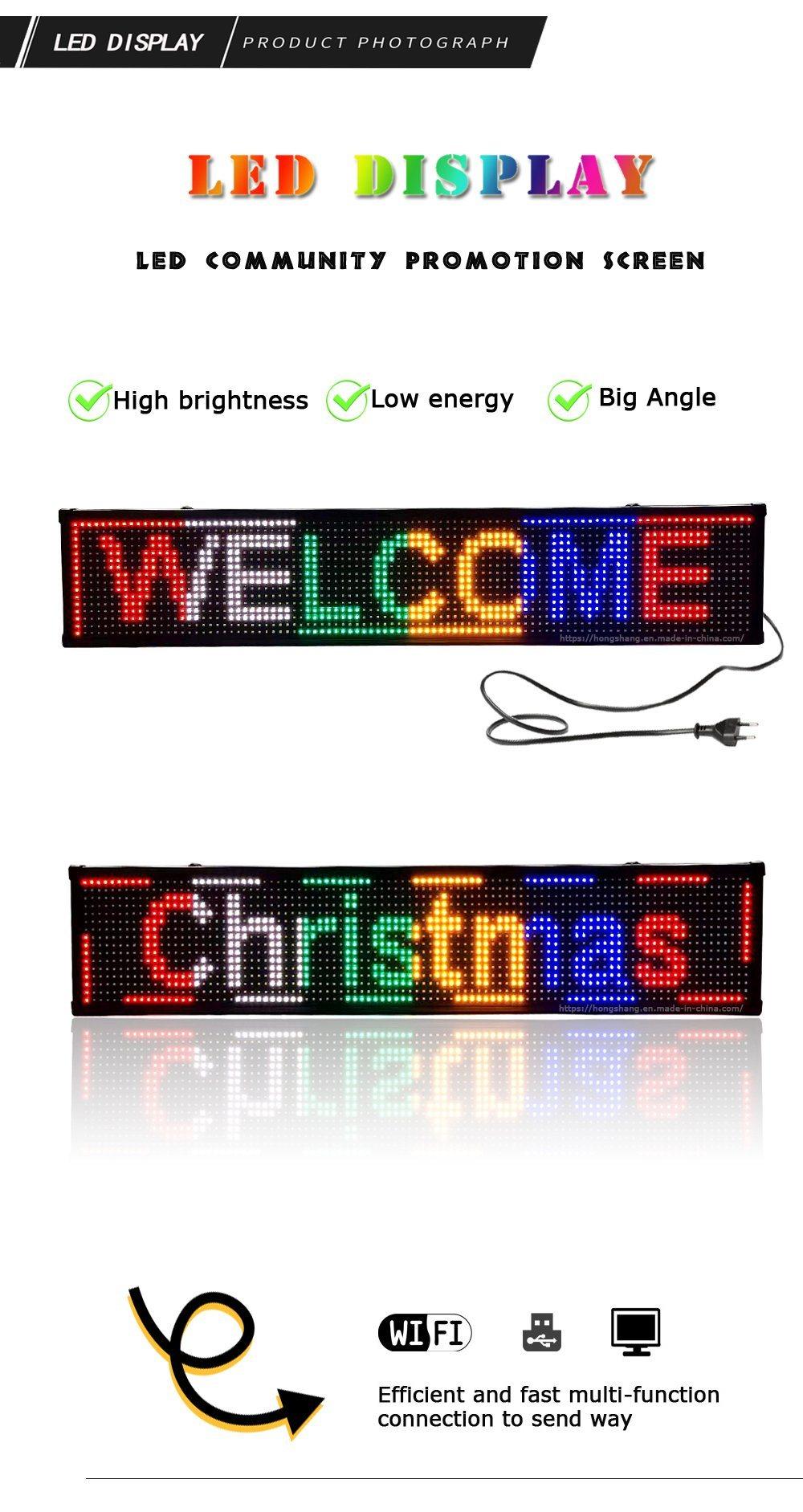 Best-Selling Window Multifunctional Mixed-Color Ad Text Edit Signage LED Display