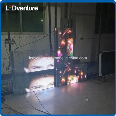 P3.91 100000 Life Span High Contrast Transparent Advertising LED Display