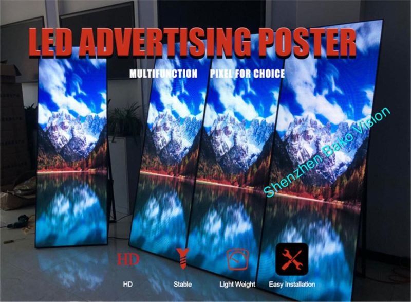 P2.5 HD Moveable Indoor LED Display Advertising Poster LED Screen