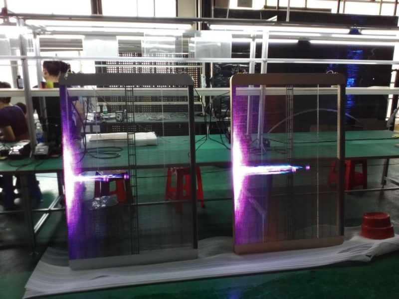 P3.9-7.8mm Transparent Curtain LED Display Indoor High Brightness