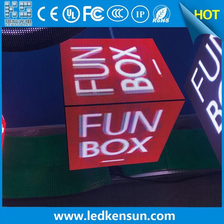 Four Sided 6 Sided 200X200mm P2.5 HD LED Cube Display Screen