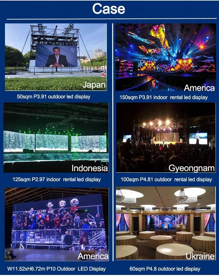 Outdoor/Indoor Advertising Video Wall Full-Color Rental LED Screen Display