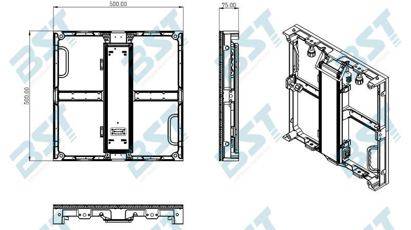 P4.81mmoutdoor HD Rental LED Video Wall Screen with 140 Degree Viewing Angle