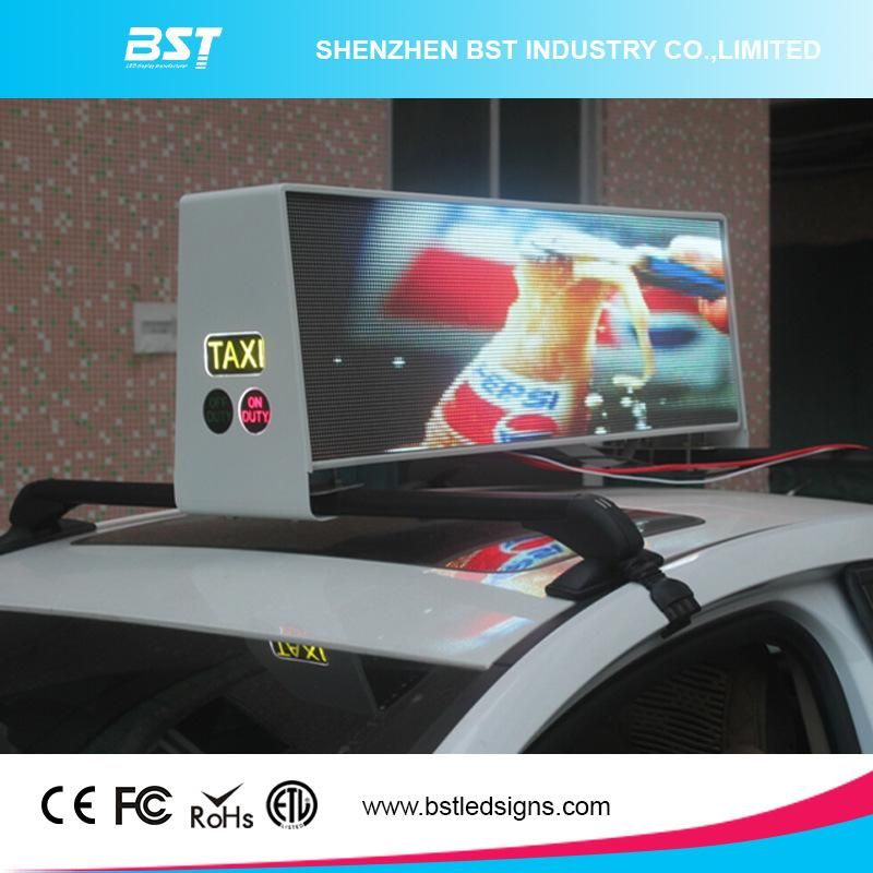 High Brightness Full Color 3G/4G/WiFi Taxi Top LED Display for Advertising Display