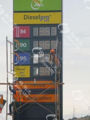 Single Red Diesel Oil Price Sign LED Light Box 12&quot; Digital Gas Price Sign