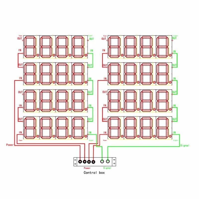 Reusable Waterproof 16inch LED Gas Price Sign Senior Outdoor LED Display