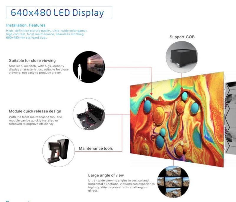 Shenzhen Ks P2.5 Indoor High Brightness 640X480 Front Access Cabinet LED Display Screens