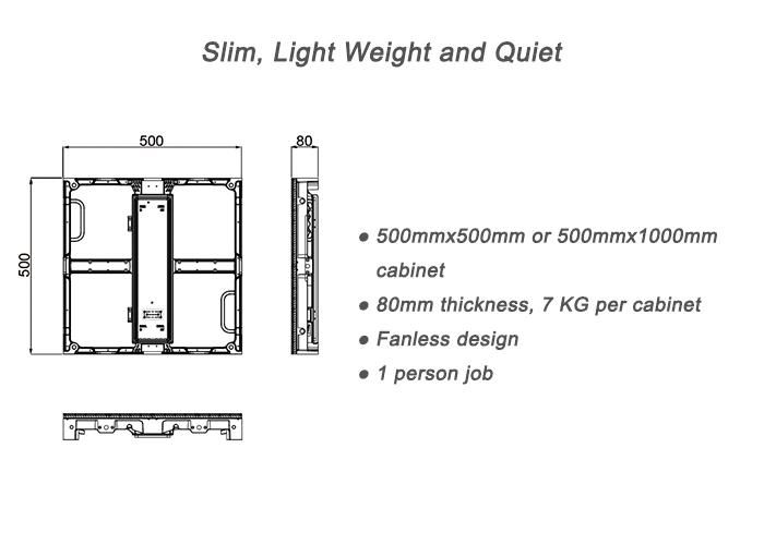 50X50cm Curved P2.6 Indoor Rental Display with Kinglight LEDs