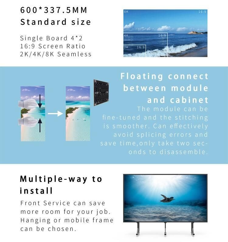 Small Pitch HD P1.25 COB LED Display Screen Video Wall