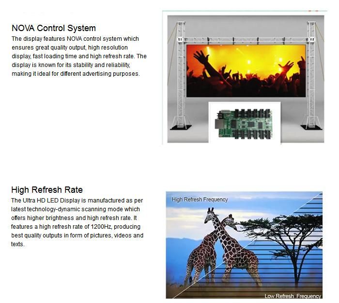 Curved P4.81mm Outdoor Rental LED Display with Nationstar LEDs