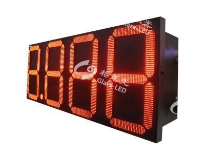 48inch Pylon Sign for Gas Station Red Green Gas Price LED Display Gas Price Sign