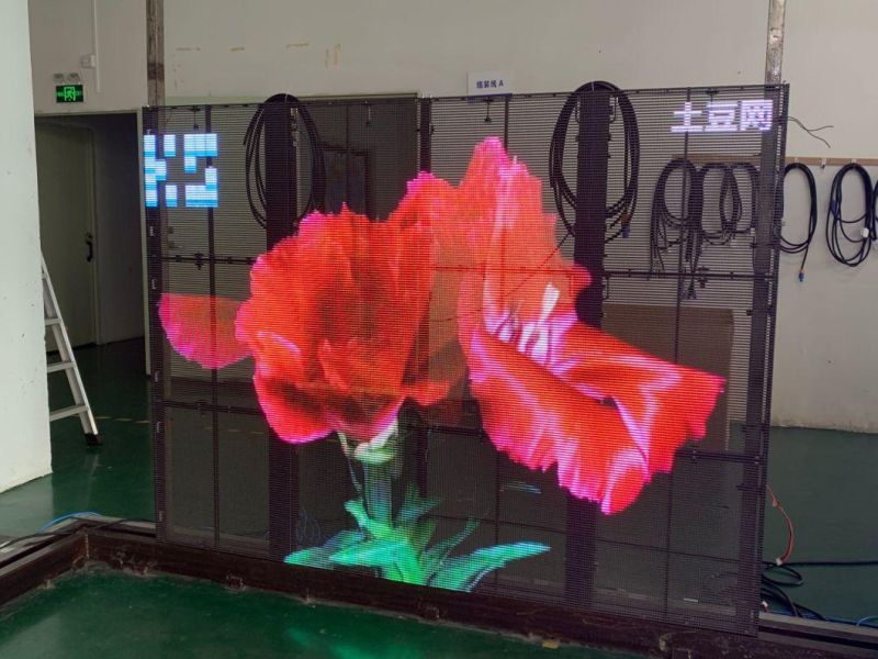 2mwx1.5mh P3.91-7.8 Indoor High Brightness Transparent LED Display