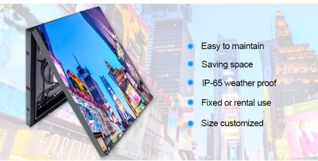 Flip up Front Servic P3.91mm Full Color Outdoor 500X500mm LED Display Screen