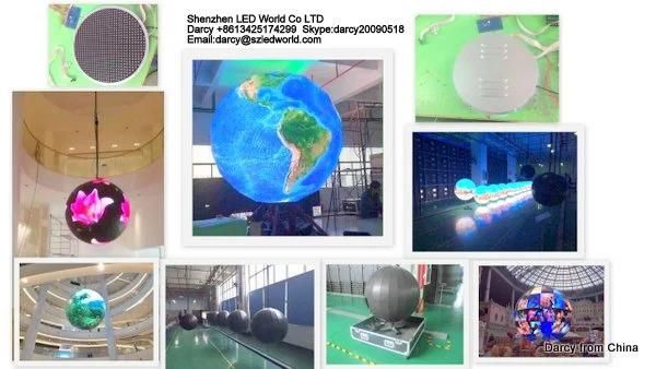 Full Color P2/P2.5/P3/P4 LED Sphere Ball Shape LED Screen Display