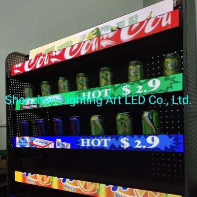 Goods Signage Display Gob P1.875 LED Shelf Screen for Store Supermarket