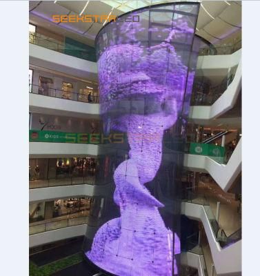 3.91-7.81mm Full Color HD Advertising Ultra Thin Glass LED Wall Panel Event LED Screen Clear Transparent LED Display