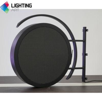 LED Circle Logo Screen Indoor Outdoor LED Round Shape LED Display Screen Shop Logo Advertising Signage