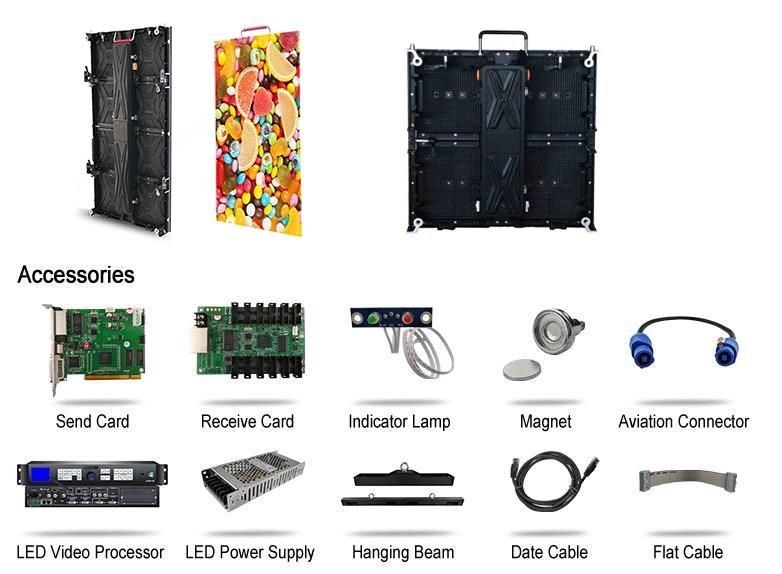 Light-Weighted 50X50cm P3.91 Indoor LED Video Board Display with Icn2038s