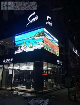 90degree Corner Cabinet P4 Outdoor LED Display Corner LED Advertising Screen