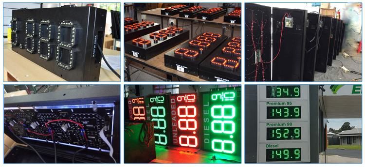 Waterproof Price Board for Petrol Station Display LED Screen Price