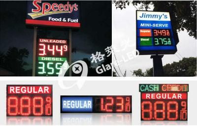 Waterproof Digital Price Sign for Gas Station 8.888/888.88/8.88/8.889/10/8.889