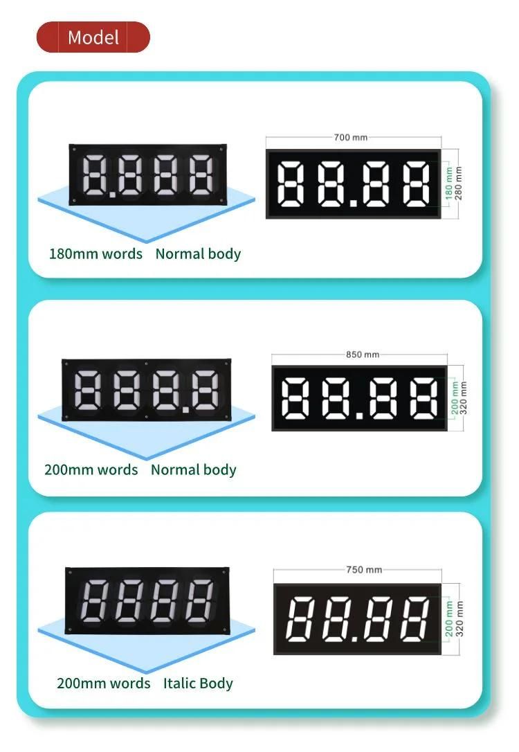 The Price Display Board of Gas Station Is Safer and Less Power Than LED Magnetic Flip Oil Price Tag Energy Conservation Power Saving