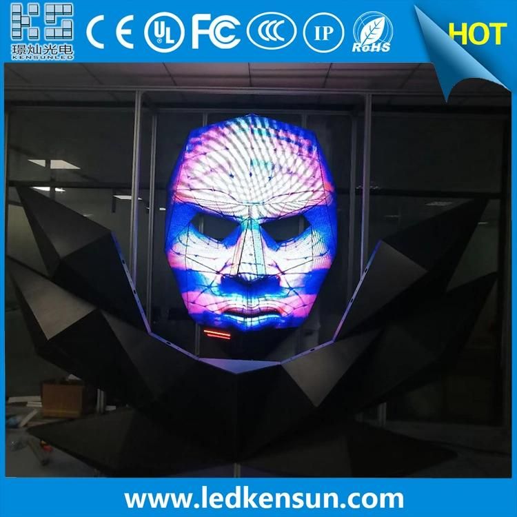 Special Shape Flexible P4 Indoor Face Shape LED Display