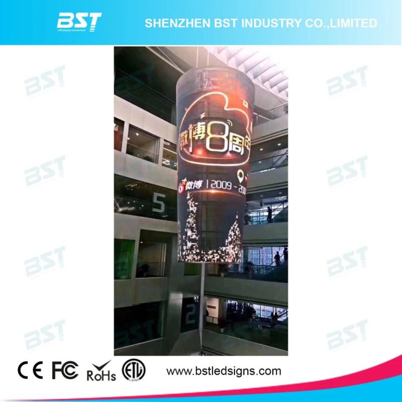 Transparent Mesh Full Color LED Display for Curved Curtain