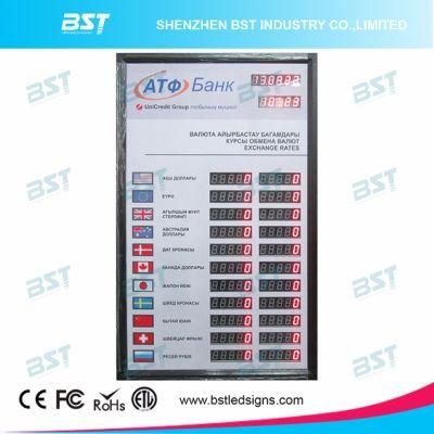 Indoor LED Exchange Rate Board for Bank