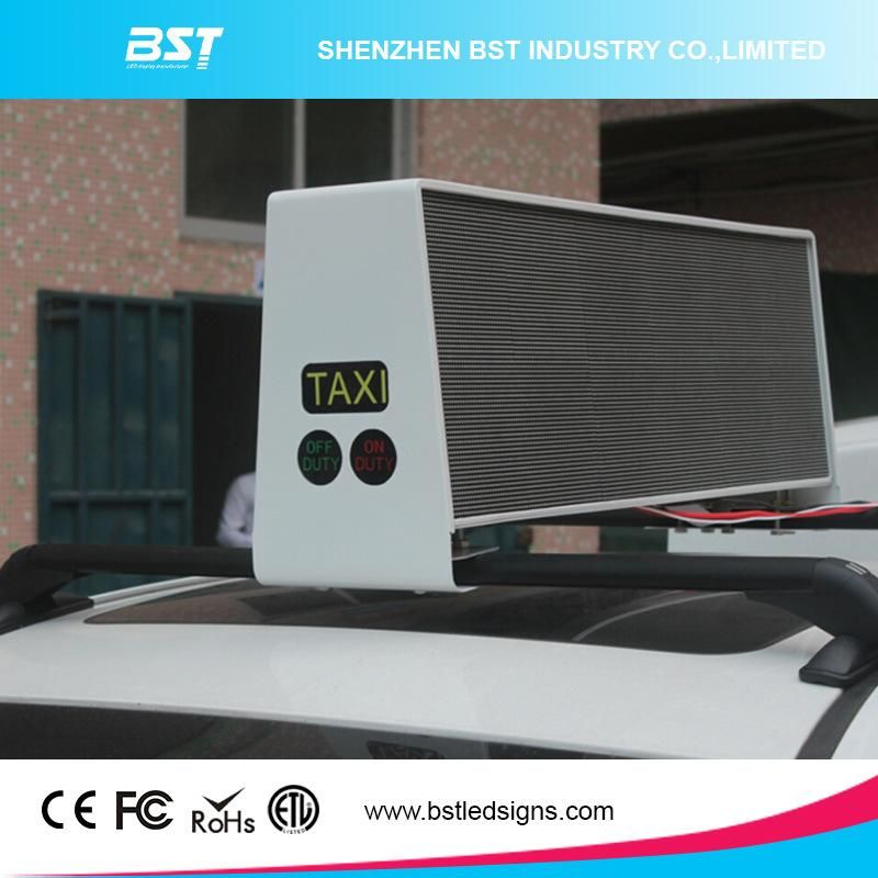 Dual Side P5 Full Color Taxi Roof LED Advertising Display Screen with 3G/4G/WiFi Controller