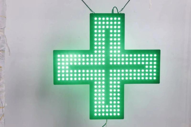 LED Pharmacy Cross Billboard Pharmacia Shop LED Display