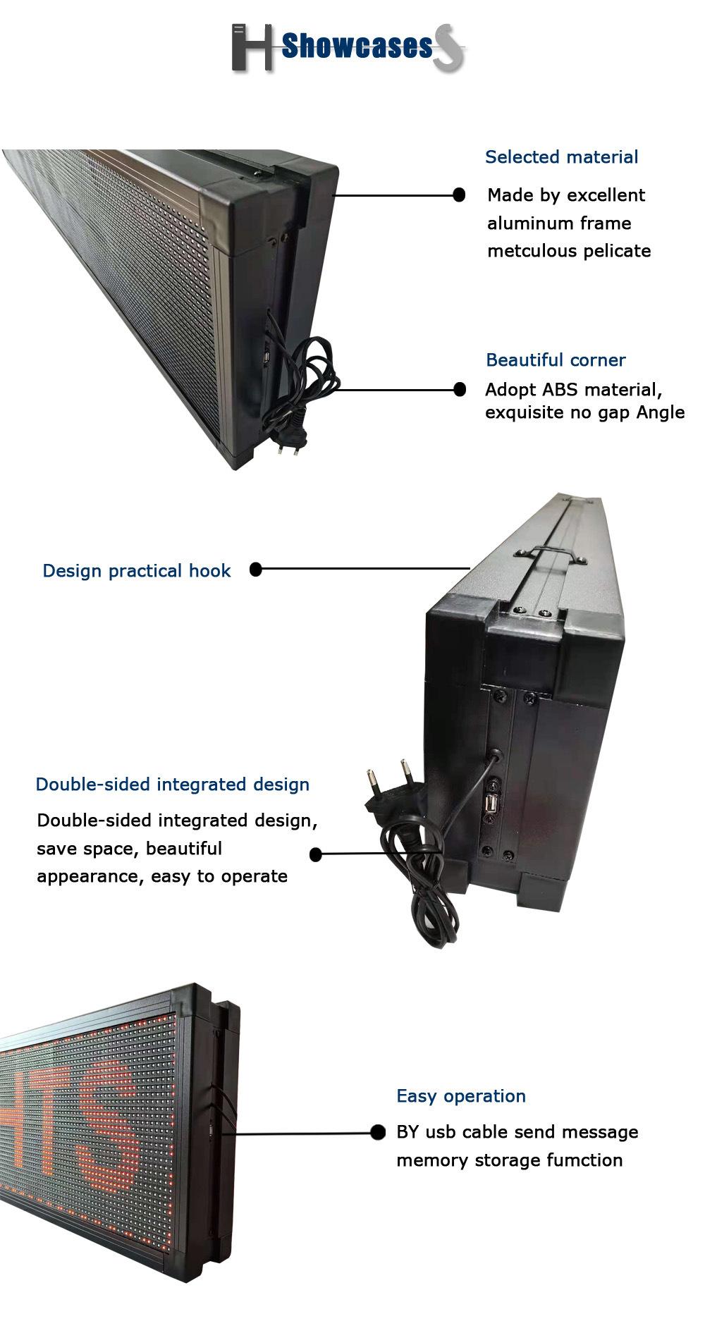 Two-Sided Red Window Displays Mobile Advertising Content LED Billboards