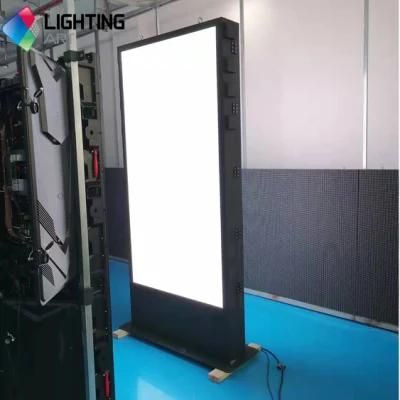 Iron Profile Double Sides Polyester Fabric Silicon Frameless Free Standing LED Light Box