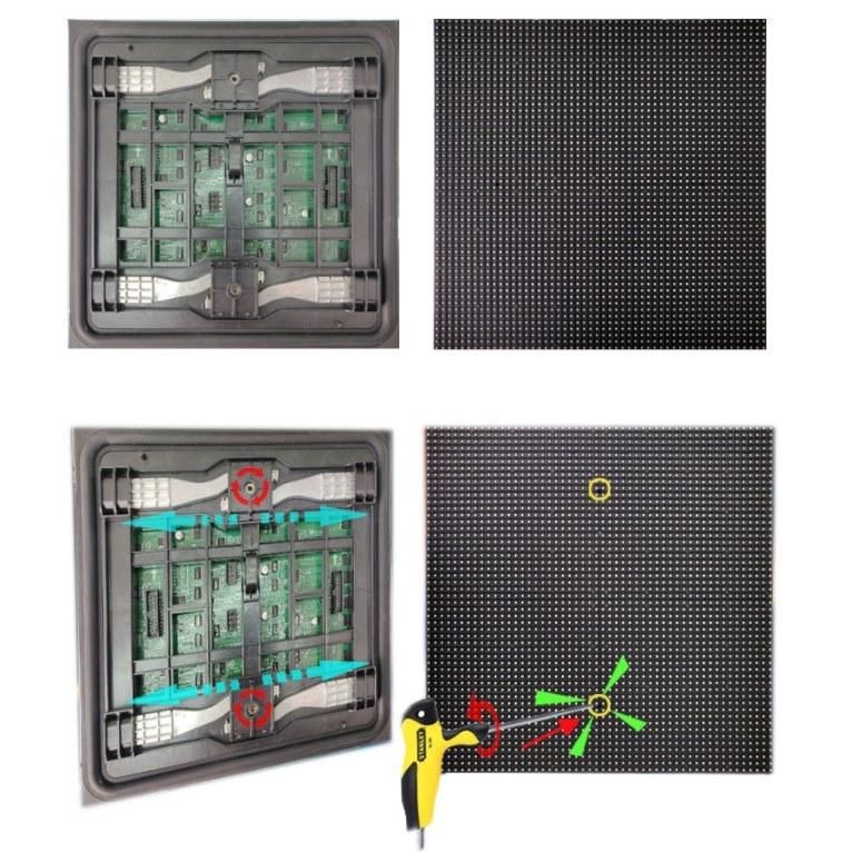 Fixed 500X500 Cabinet P3.91 Screws Front Service LED Display