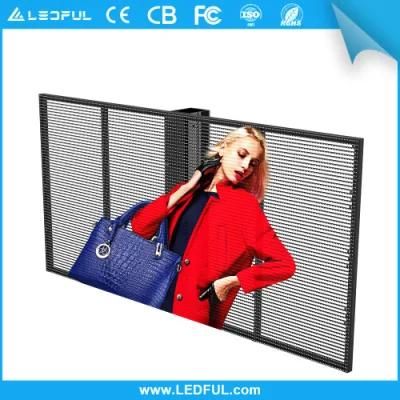 P15.6-31.25mm Semi-Outdoor Outdoor Transparent LED Display Billboard