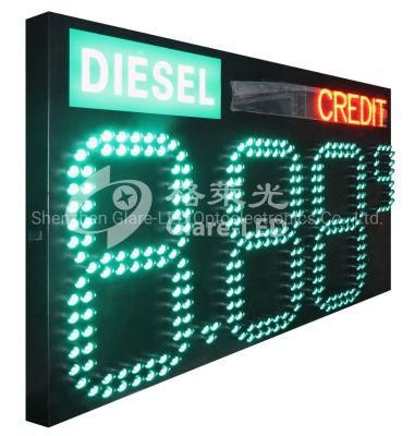 Double Side LED Light Box 8.88 9/10 R/G 12inch LED Gas Price Signboard LED Light Box Gas Price Sign